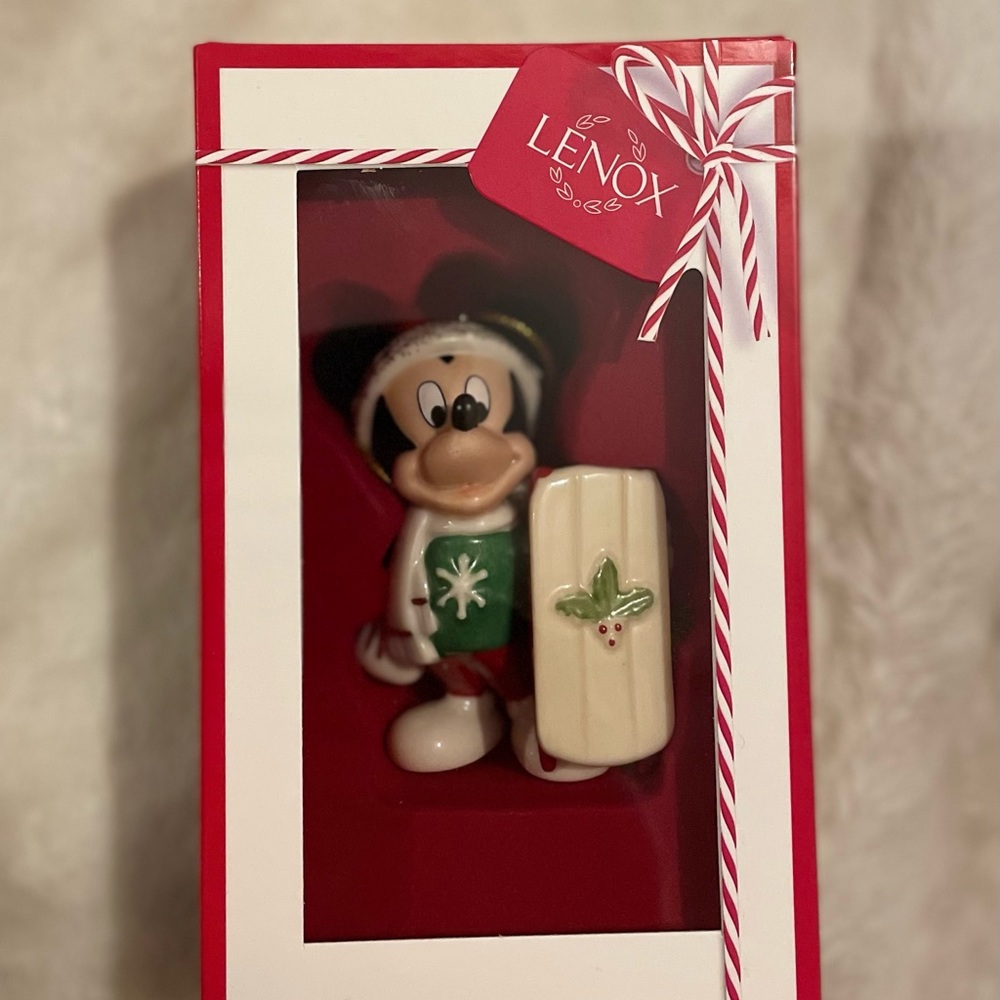 NWT LENOX DISNEY MICKEY “LET IT SNOW” ORNAMENT
